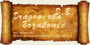 Dragomirka Brzaković vizit kartica
